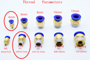 5Pcs Male Straight Push In To Connect Air Fitting Tube OD 4mm x NPT 1/8Inch-2