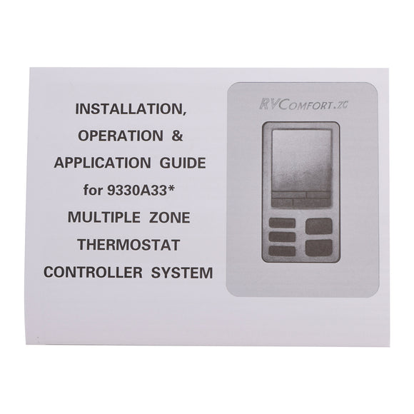 9330A3341 9-Series Digital Zone Thermostat 12V Black