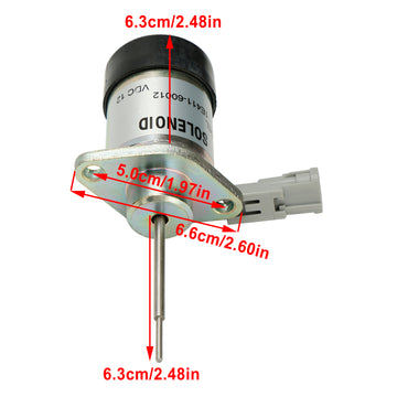 PS41CZ318 1E411-60012 Fuel Stop Solenoid 12V For Kubota 325 Engine D902 Z482 - 0