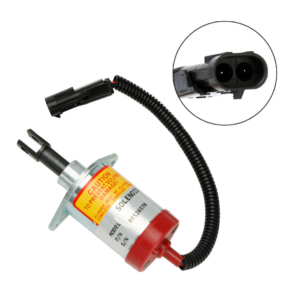 Fuel Shut Off Solenoid Valve RE526570 For John Deere 315 317 320 325 328 CT315