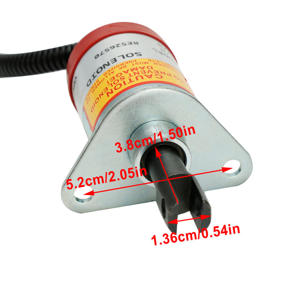 Fuel Shut Off Solenoid Valve RE526570 For John Deere 315 317 320 325 328 CT315