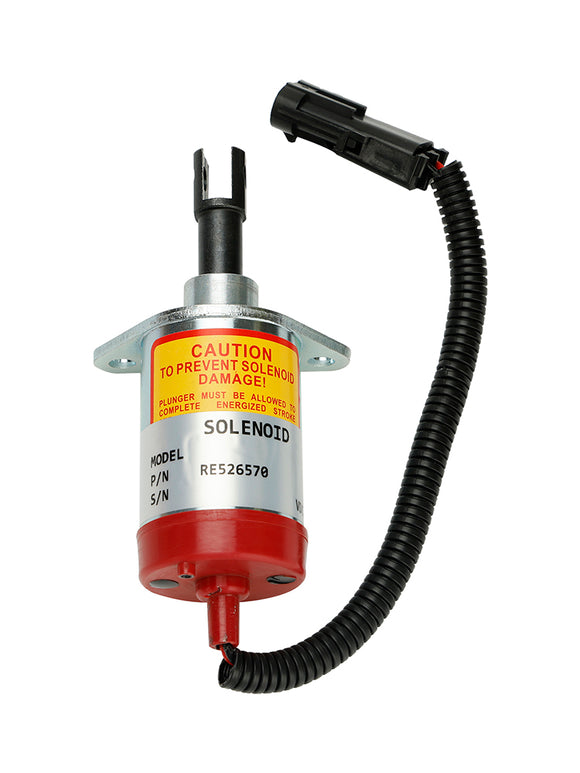 Fuel Shut Off Solenoid Valve RE526570 For John Deere 315 317 320 325 328 CT315
