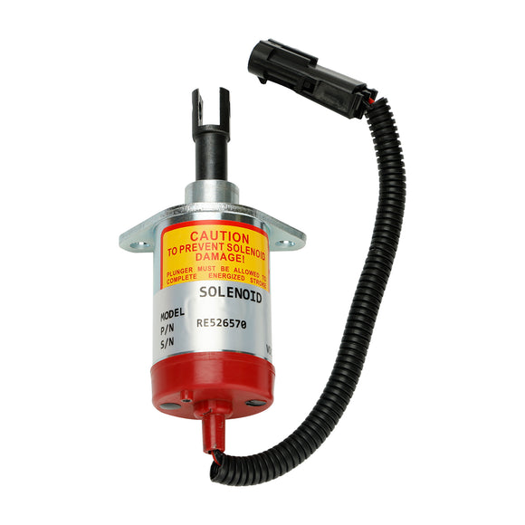 Fuel Shut Off Solenoid Valve RE526570 For John Deere 315 317 320 325 328 CT315