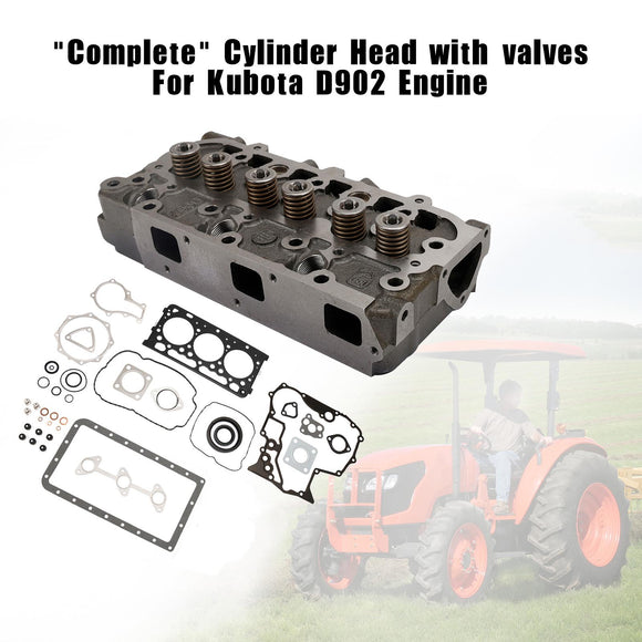 Complete Cylinder Head+Gasket Kit For Kubota D902 RTV900 Tractort 1G962-03045