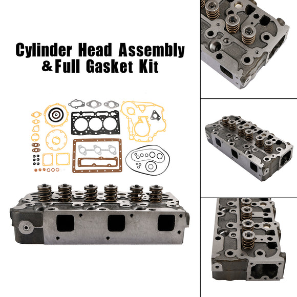 D1305 Complete Cylinder Head Assy+Gasket For Kubota B2710HSD F3060 Tractor