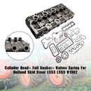 Complete Cylinder Head+Gasket Kit For Kubota V1902 Holland Skid Steer L555 L553-2