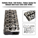 Complete Cylinder Head+Gasket Kit For Kubota V1902 Holland Skid Steer L555 L553-4