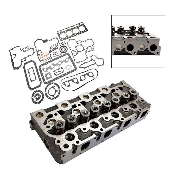 Complete Cylinder Head+Gasket Kit For Kubota V1902 Holland Skid Steer L555 L553