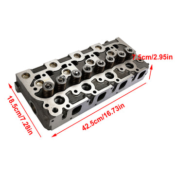 Complete Cylinder Head+Gasket Kit For Kubota V1902 Holland Skid Steer L555 L553 - 0