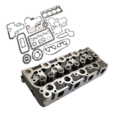 Complete Cylinder Head+Gasket Kit For Kubota V1902 Holland Skid Steer L555 L553