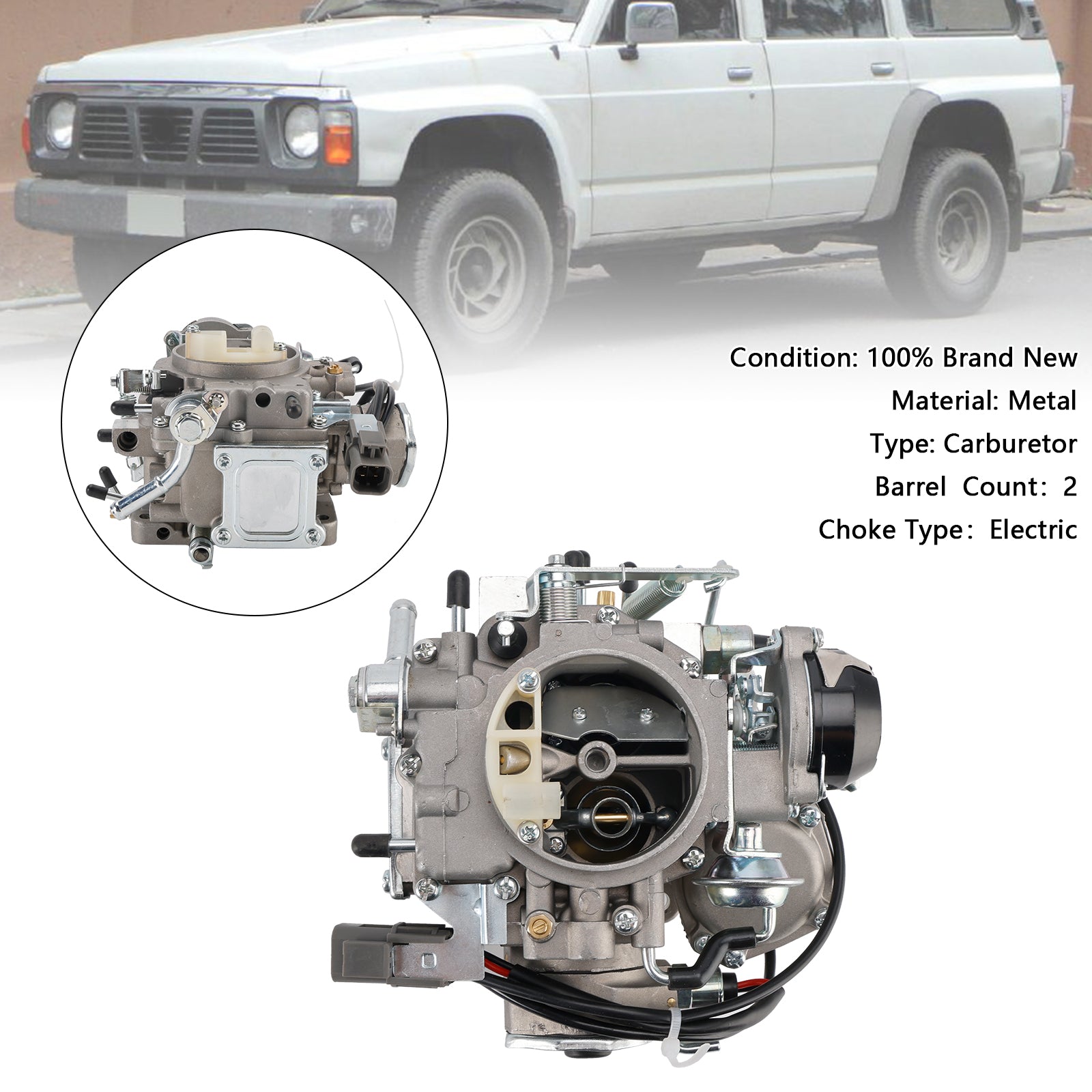 2 Barrel Carburetor 16010-26J00 For Nissan Patrol GQ Y60 TB42S 4.2L 88-95 RB30 3.0L