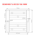 WaterProof 48V/60V to 12V 15A 180W Step Down DC/DC Power Converter Regulator-7