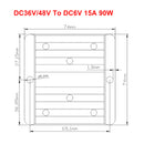 WaterProof 36V/48V to 6V 15A 90W Step Down DC/DC Power Converter Regulator-7