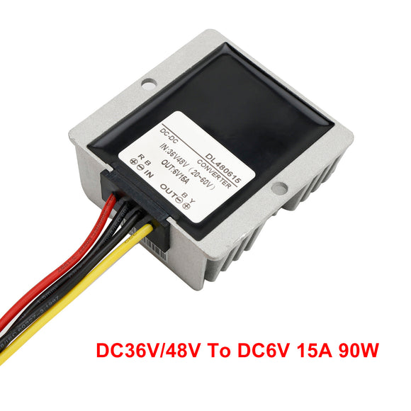 WaterProof 36V/48V to 6V 15A 90W Step Down DC/DC Power Converter Regulator
