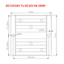 DC-DC 12V/24V-32V 8A 256W Step Up Car Power Supply Converter Regulator Waterproof-7