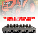 New InchCompleteInch Cylinder Head Fits For Kubota V2403 Engine With Valves-2