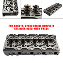 New InchCompleteInch Cylinder Head Fits For Kubota V2403 Engine With Valves-5