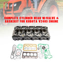 For Kubota V2403 Engine Cylinder Head Assy + Rebuild Overhaul Gasket Kit-2