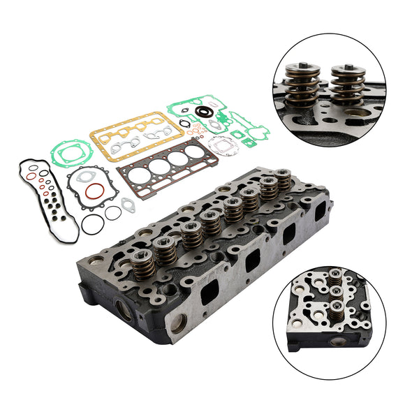 For Kubota V2403 Engine Cylinder Head Assy + Rebuild Overhaul Gasket Kit