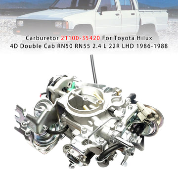 Carburetor 21100-35420 For Toyota Hilux 4D Double Cab RN50 RN55 LHD 1986-1988