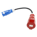 CEE Steckdose Kupplungsstecker Einbausteckdose Phasenwender 32A 3 Phasen auf 1 Phasen-9