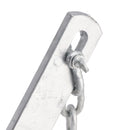 Hot-Dipped Boat Anchor Kit 10Lbs Sliding Anchor & Rope Set Silver Fits For Boat-10