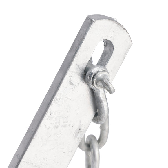 Hot-Dipped Boat Anchor Kit 10Lbs Sliding Anchor & Rope Set Silver Fits For Boat