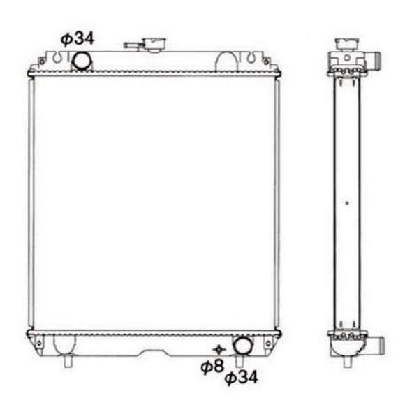 RD411-42300 Radiator For Kubota KX121-3S KX161-3 U50-3 U45-3ST U45-3 Excavator