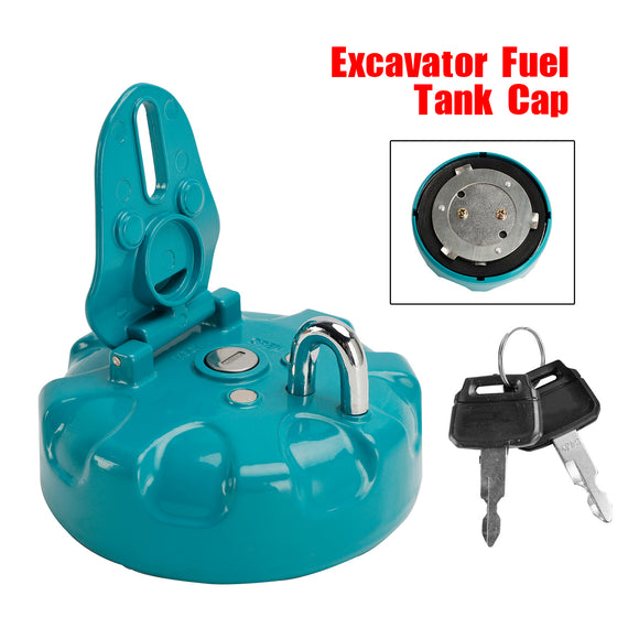 2444R1047 2246U260F1 Fuel Cap With 2 Keys For Kobelco SK200 SK100 SK300 SK120