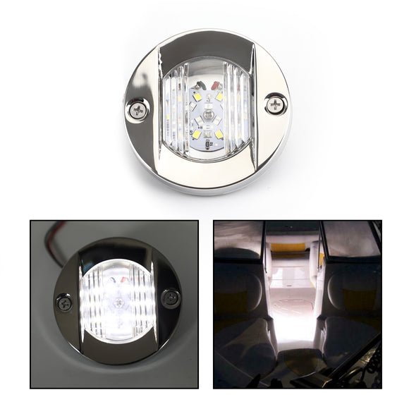 12V 316 EDELSTAHL MARINE BLAU UNTERWASSERLICHT BOOT 6 LED 2.2W HOHE LEISTUNG HELL