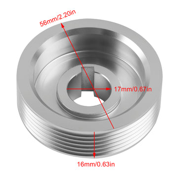 22-560/580 Pulley W/Key The OD Is 56mm And The Bore Is 17mm - 0