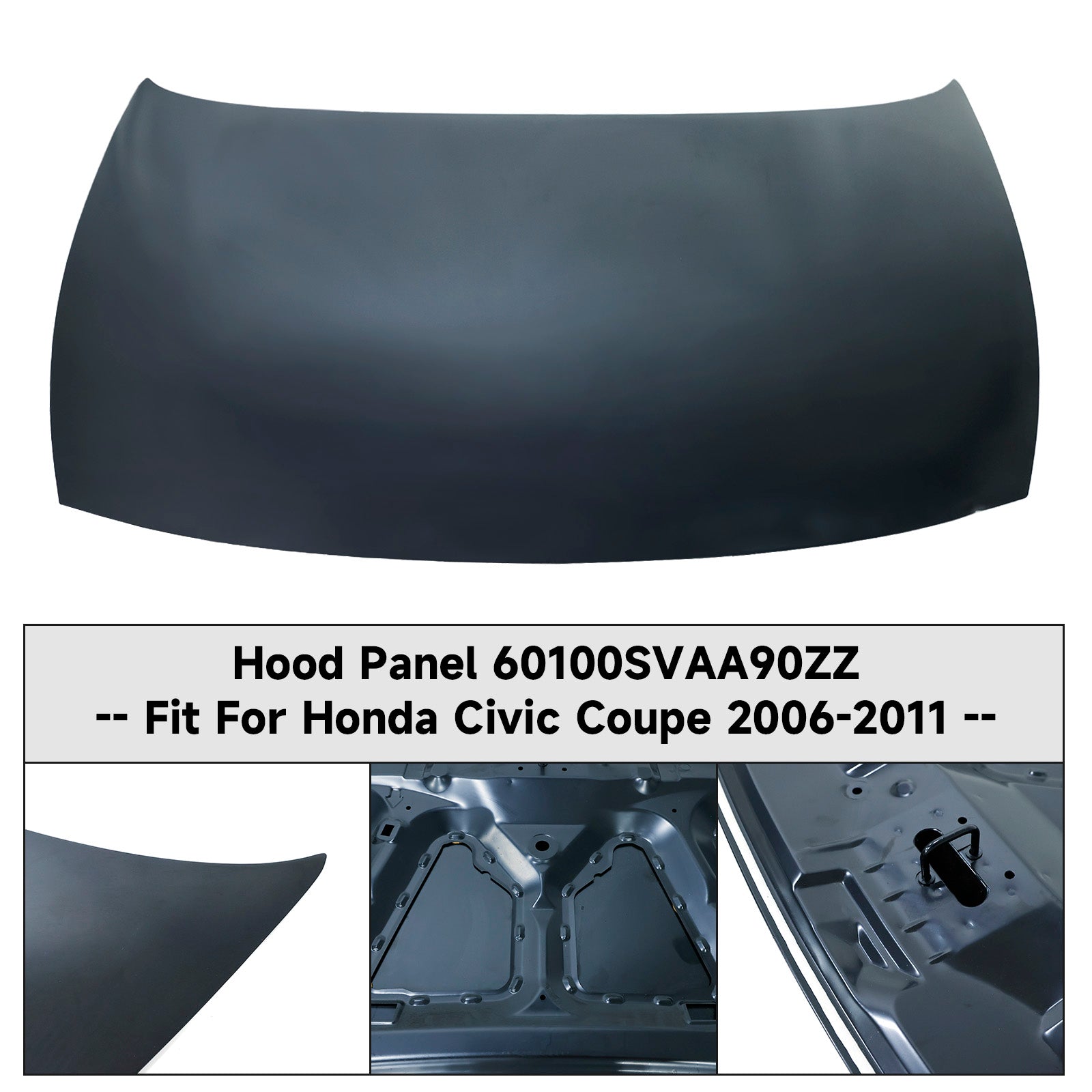 Honda 2006-2011 Civic Coupe Primed Steel Hood Front Panel 60100SVAA90ZZ HO1230149