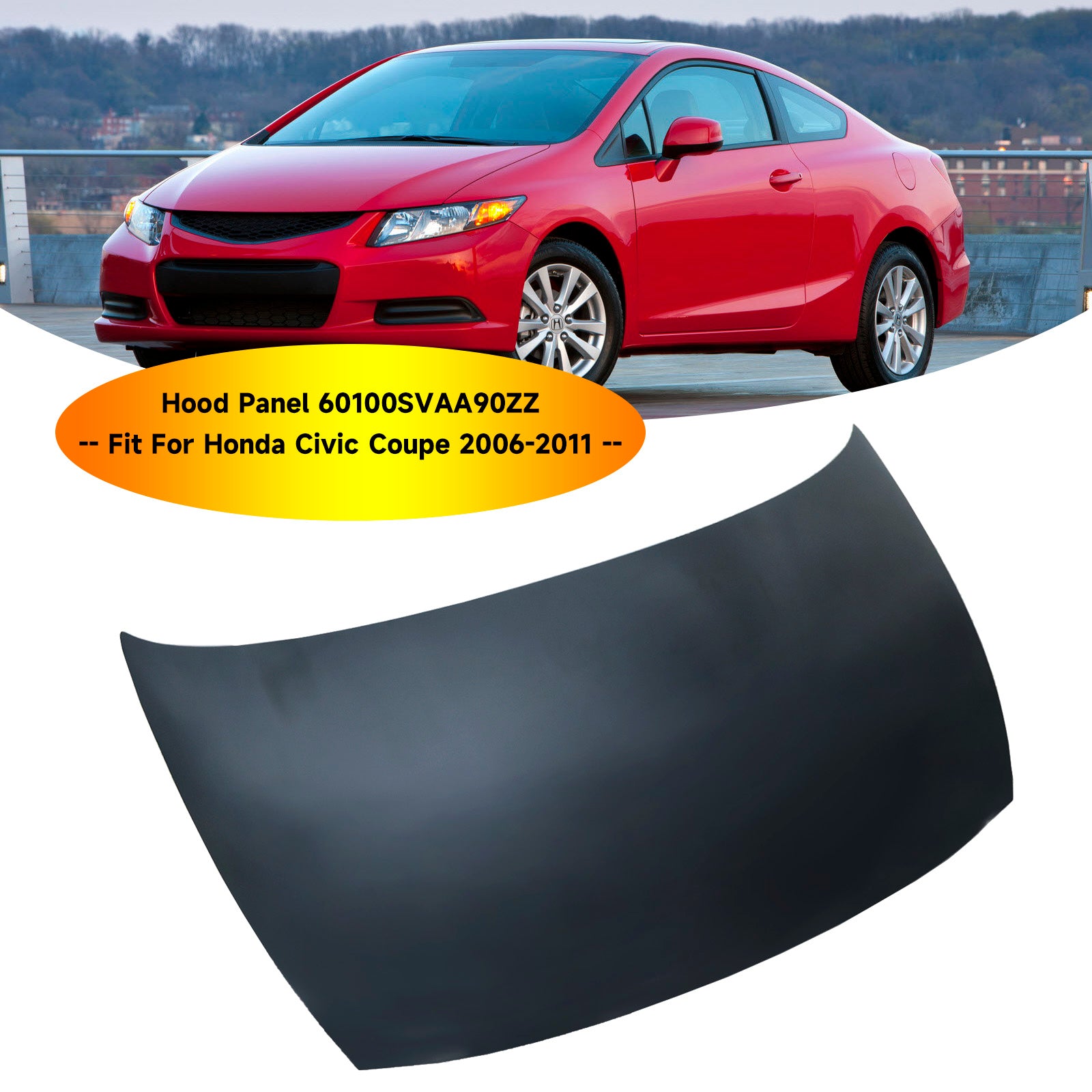 Honda 2006–2011 Civic Coupe grundierte Stahlhauben-Frontplatte 60100SVAA90ZZ HO1230149