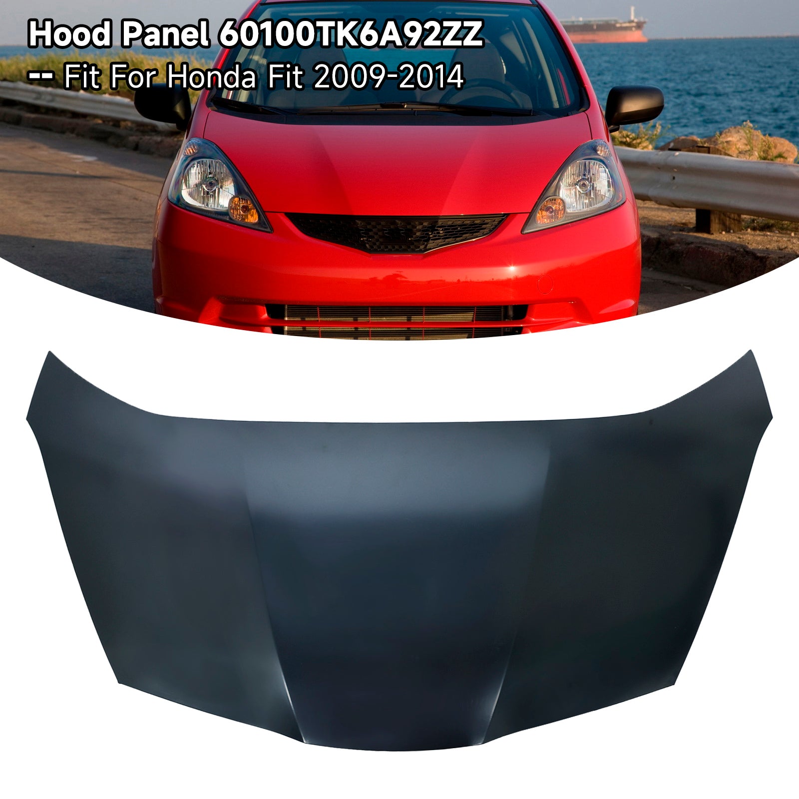 Honda 2009-2014 Hatchback Primed Steel Hood Front Panel 60100TK6A92ZZ HO1230159