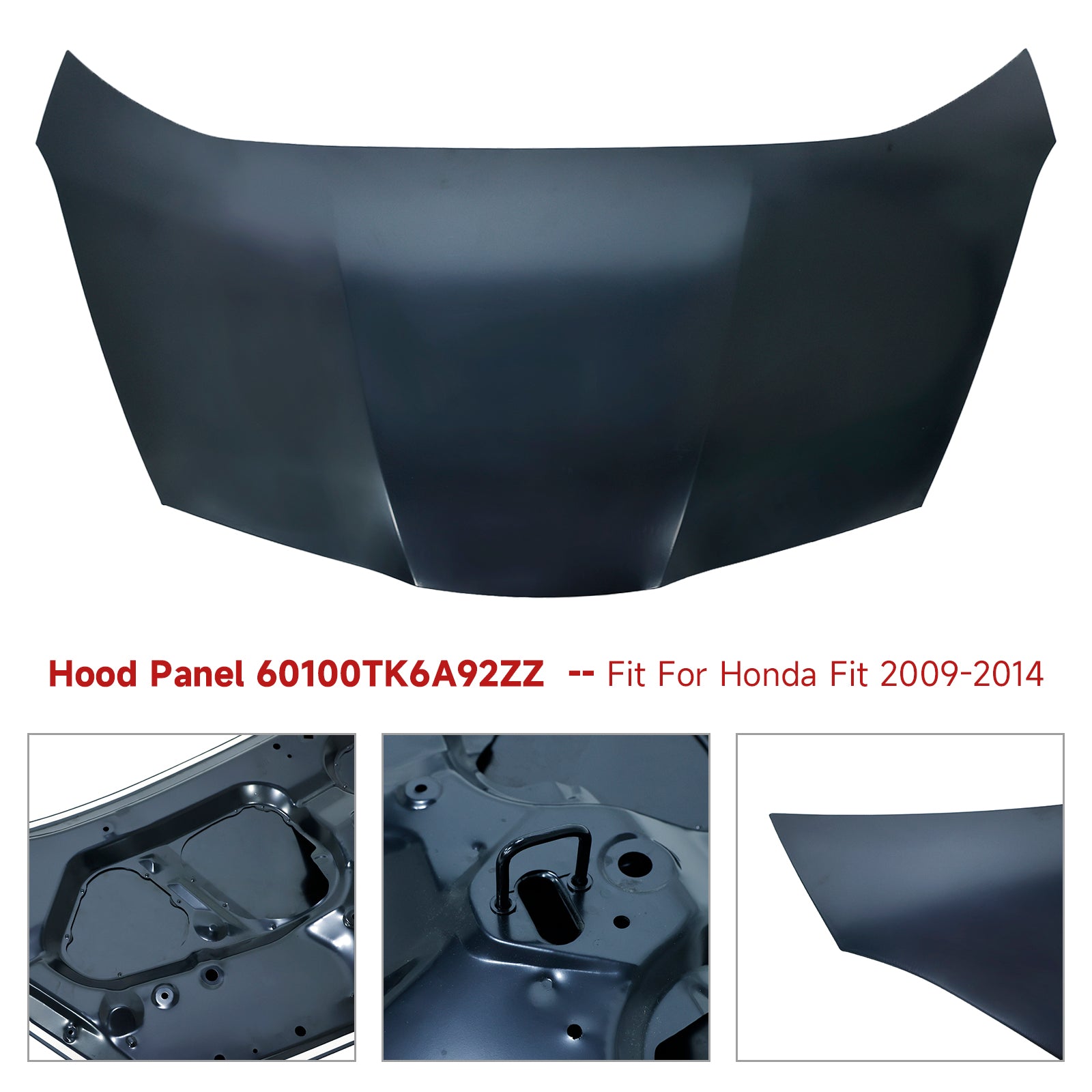 Honda 2009–2014 Fließheck, grundiertes Stahl-Motorhauben-Frontblech, 60100TK6A92ZZ, HO1230159 - 0