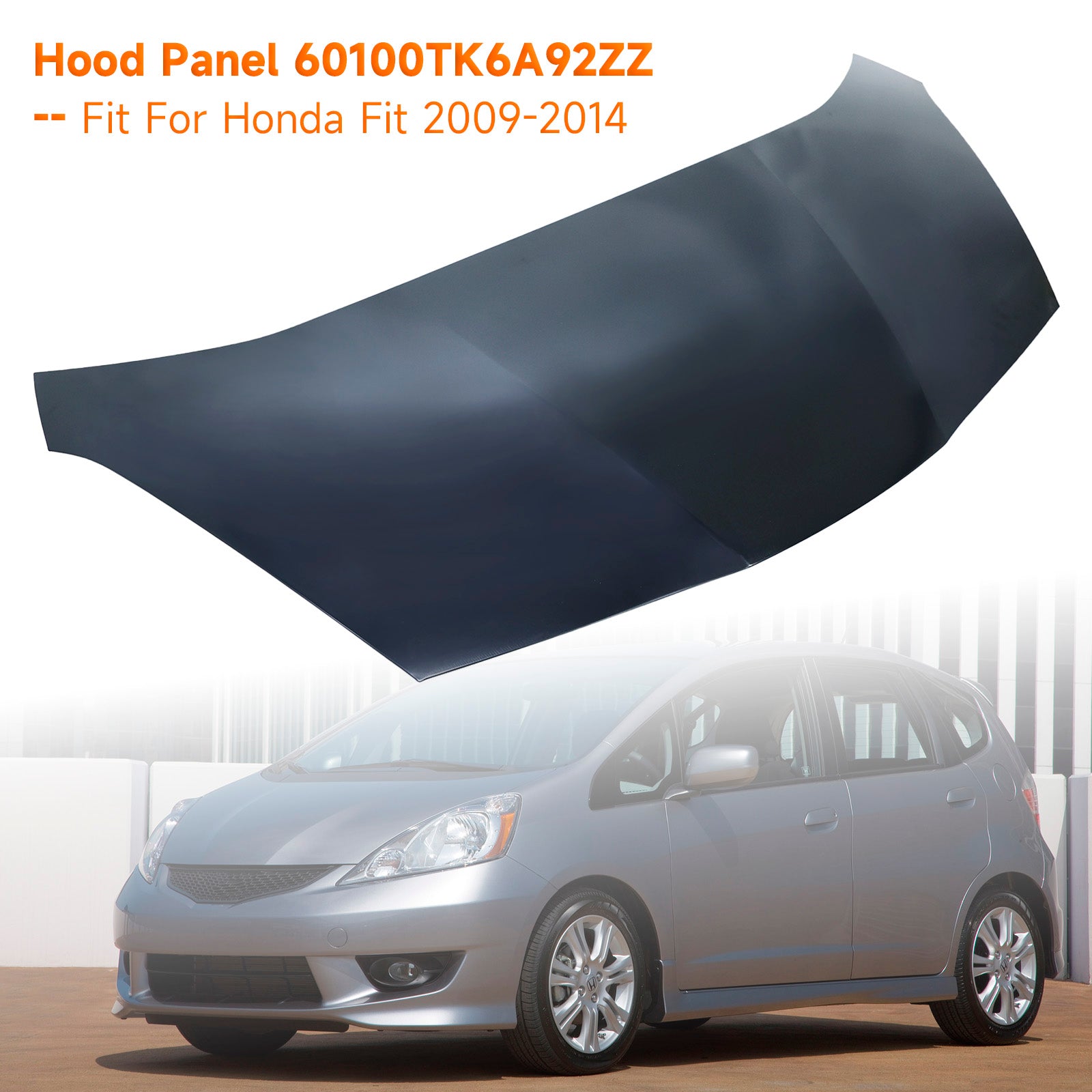 Honda 2009-2014 Hatchback Primed Steel Hood Front Panel 60100TK6A92ZZ HO1230159