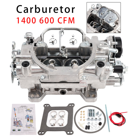 Carburetor 1400 600 CFM 4 Barrel Electric Choke Square Bore 4-Barrel Air Valve Secondary