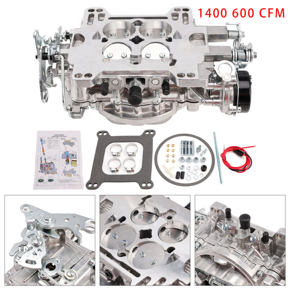 Carburetor 1400 600 CFM 4 Barrel Electric Choke Square Bore 4-Barrel Air Valve Secondary