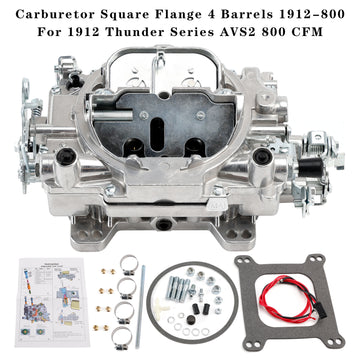 1912 Thunder Series AVS2 800 CFM Carburetor Square Flange 4 Barrels 1912-800 - 0