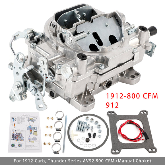 1912 Thunder Series AVS2 800 CFM Carburetor Square Flange 4 Barrels 1912-800