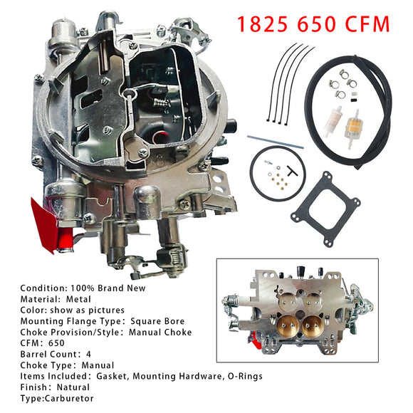 Thunder Avs 1825 650 CFM 1825 Carburetor 650 CFM 4-Bbl Manual Choke