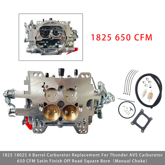 Thunder Avs 1825 650 CFM 1825 Carburetor 650 CFM 4-Bbl Manual Choke