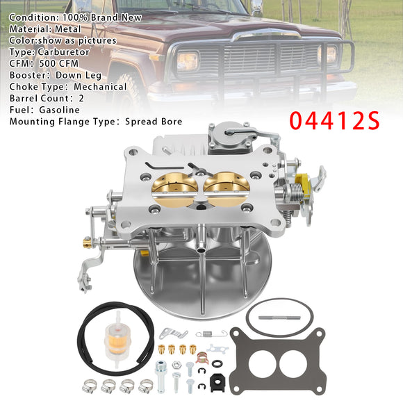 0-4412S 2 Barrel Carburetor For Holley 500 CFM W/ Manual Choke Gasoline 04412S