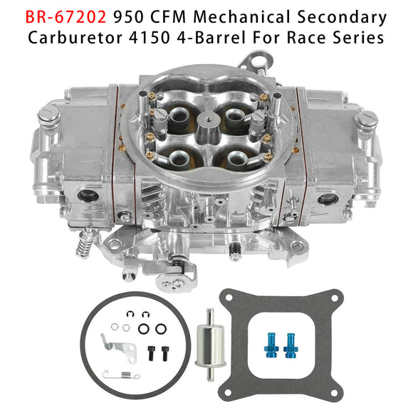 Race Series BR-67202 950 CFM Mechanical Secondary Carburetor 4150 4-Barrel
