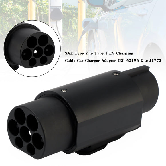 SAE Type 2 to Type 1 EV Charging Cable Car Charger Adapter IEC 62196 2 to J1772