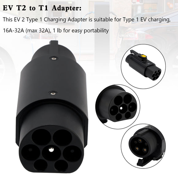 SAE Typ 2 auf Typ 1 EV Ladekabel Autoladegerät Adapter IEC 62196 2 auf J1772 Neujahrsverkauf