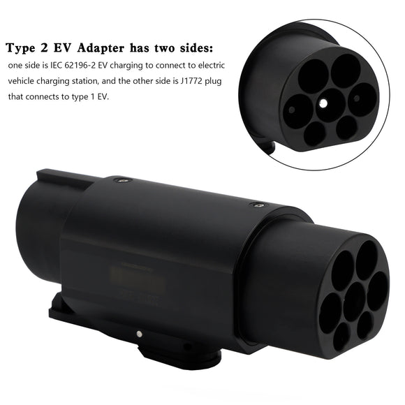 SAE Typ 2 auf Typ 1 EV Ladekabel Autoladegerät Adapter IEC 62196 2 auf J1772 Neujahrsverkauf