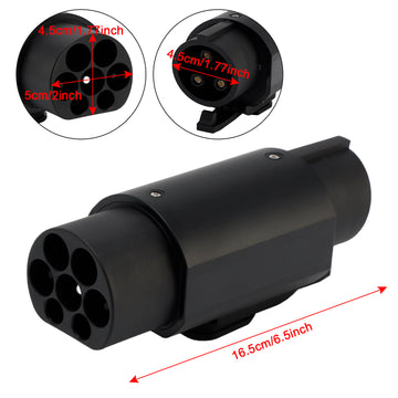 EV Charging Cable Adapter SAE Type 2 to Type 1 IEC 62196-2 to J1772 for Fast Charging - 0