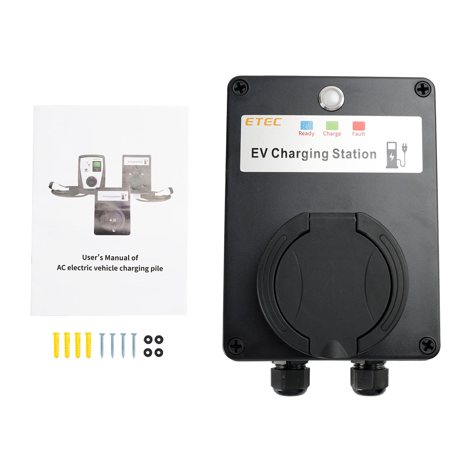 EV Charger Charging Wall Box Unit Socket 32A 22KW Type2 IP65 Rapid EV WallBox Indoor Outdoor