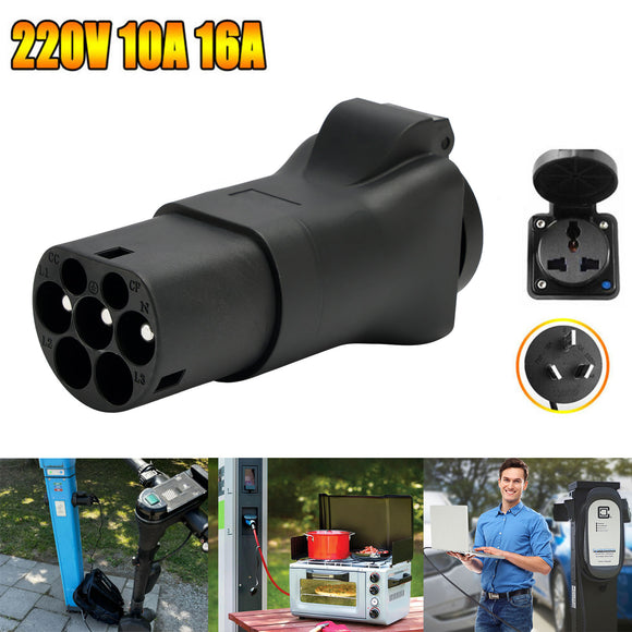 V2L Type 2 to Euro Plug Discharge EV Charger Adapter 16A EVSE IEC 62196 Plug